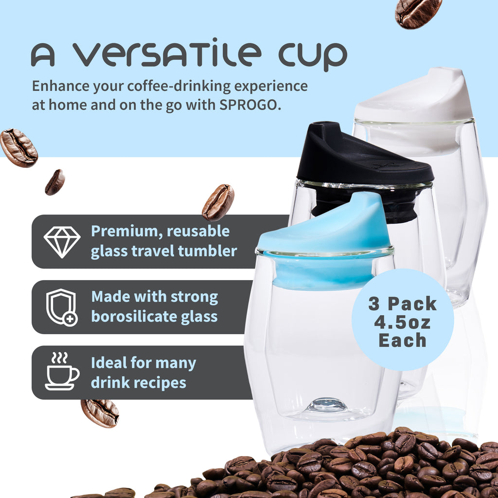 3-Pack: Black, White & Blue